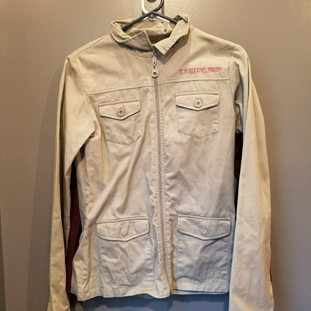 Fox racing gray jean jacket